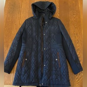 Navy Quilted Coat
